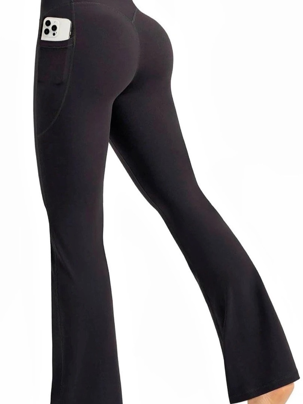 High Waist Mini Flare Leggings with Pockets